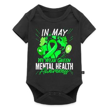 We Wear Green Mental Health Awareness Matching - Baby Premium short-sleeve bodysuit - black - Front