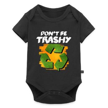 Recycling - Baby Premium short-sleeve bodysuit - black - Front