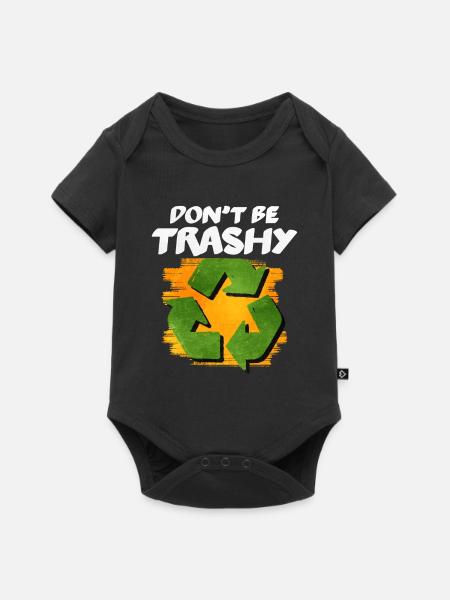 Recycling - Baby Premium Kurzarmbody - Schwarz