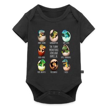 Baby dinos in the egg - Baby Premium short-sleeve bodysuit - black - Front