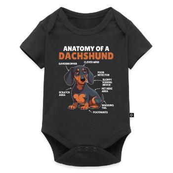 Explication du chien Anatomie d’un teckel - Body à manches courtes Premium Bébé - noir - Devant