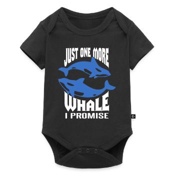 Marine mammals for orca watching and humpback whale - Baby Premium short-sleeve bodysuit - black - Front