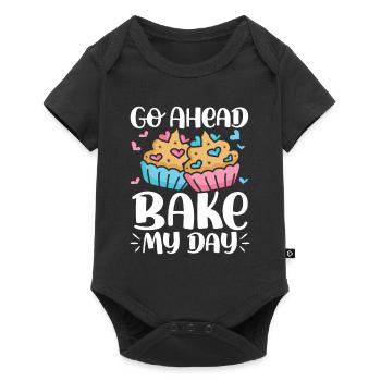Go Ahead Bake My Day - Baby Premium Kurzarmbody - Schwarz - Vorne