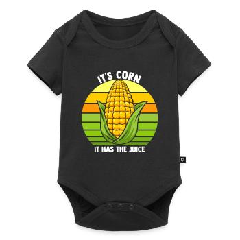 It's Corn It Has The Juice Gidt Design Gardeners F - Baby Premium Kurzarmbody - Schwarz - Vorne