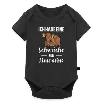 Limousin Rind I Frankreich Rinderzucht für - Baby Premium Kurzarmbody - Schwarz - Vorne