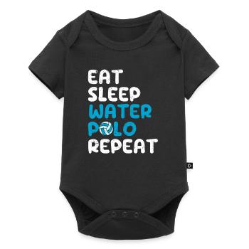 Manger Dormir Water Polo Répéter Drôle de fan de sport - Body à manches courtes Premium Bébé - noir - Devant