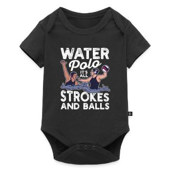 Water polo It's all about shots and balls Team - Baby Premium short-sleeve bodysuit - black - Front