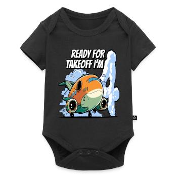 Prêt pour le décollage J’ai 4 ans - 4e anniversaire Garçon - Body à manches courtes Premium Bébé - noir - Devant