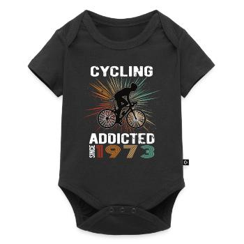 50 Anniversaire 1973 Vintage Retro Cycliste Cycliste - Body à manches courtes Premium Bébé - noir - Devant