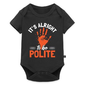 C’est bien d’être poli - Body à manches courtes Premium Bébé - noir - Devant