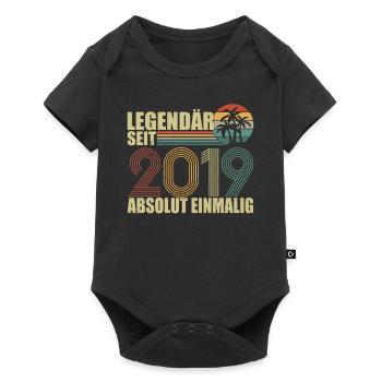 Vintage Legendary since 2019 Geburtstag - Baby Premium Kurzarmbody - Schwarz - Vorne
