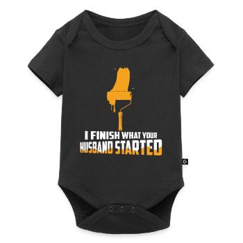 I Finish What Your Husband Started Job Professiona - Baby Premium short-sleeve bodysuit - black - Front