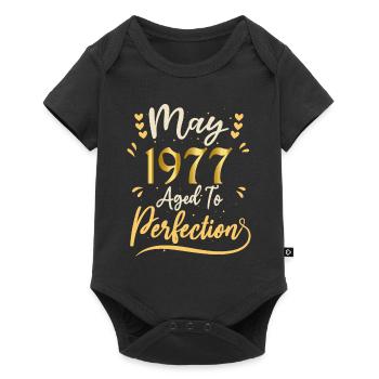 May 1977 May birthday May 1977 - Baby Premium short-sleeve bodysuit - black - Front