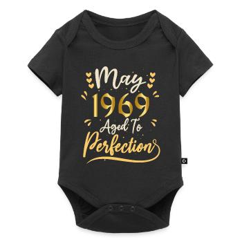 Mai 1969 Mai anniversaire May 1969 - Body à manches courtes Premium Bébé - noir - Devant