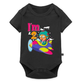 Now i'm 2 - Baby Premium Kurzarmbody - Schwarz - Vorne
