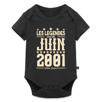 cadeau d'anniversaire juin 2001. Cadeau Juin 2001. - Body à manches courtes Premium Bébé - noir - Devant