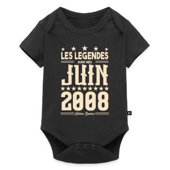 cadeau d'anniversaire juin 2008. Cadeau Juin 2008. - Body à manches courtes Premium Bébé - noir - Devant