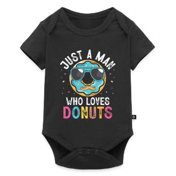 Juste un homme qui aime les beignets beignets beignets - Body à manches courtes Premium Bébé - noir - Devant