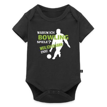 Bowling Zubehör mit Bowling Motiv - Baby Premium Kurzarmbody - Schwarz - Vorne