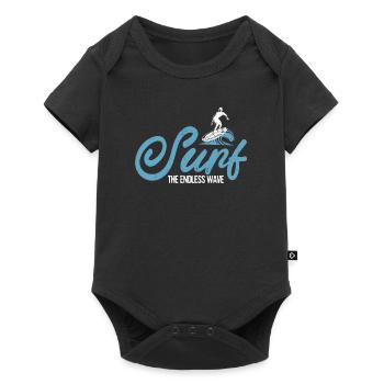 Surf The Endless Wave Wakesurfing Wakesurf Wake - Baby Premium short-sleeve bodysuit - black - Front