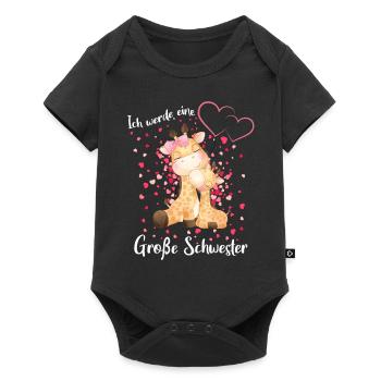 Ich Werde Eine Große Schwester 2025 - Baby Premium Kurzarmbody - Schwarz - Vorne
