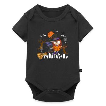 Crazy Black Cat Witch - Baby Premium short-sleeve bodysuit - black - Front