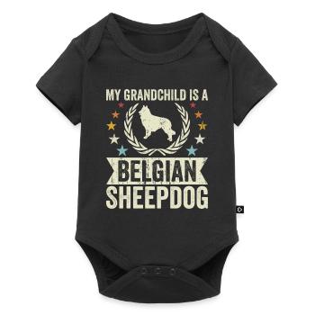 My grandson is a Belgian Shepherd - Baby Premium short-sleeve bodysuit - black - Front