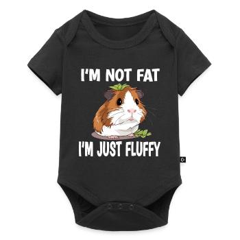 I'm Not Fat I'm Just Fluffy - Baby Premium Kurzarmbody - Schwarz - Vorne