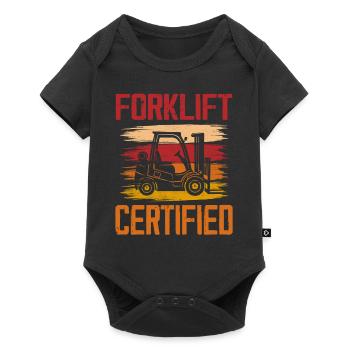 Forklift Certified Operator Forklifter Driver - Baby Premium short-sleeve bodysuit - black - Front