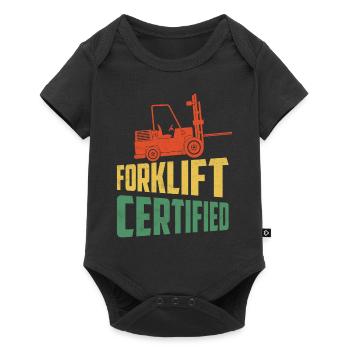 Forklift Certified Driver Forklifter Operator - Baby Premium short-sleeve bodysuit - black - Front