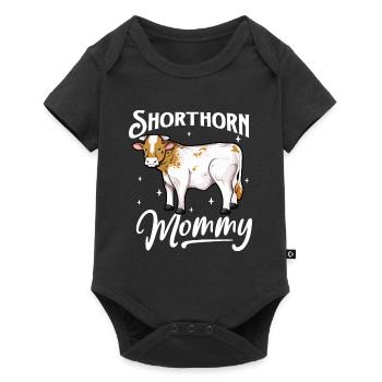 Shorthorn Mommy - Shorthorn Rind - Baby Premium Kurzarmbody - Schwarz - Vorne