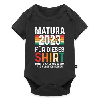 Maturant 2023 Abschluss Matura - Baby Premium Kurzarmbody - Schwarz - Vorne