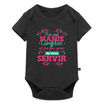 J'ai Une Mamie Cinglée - Body à manches courtes Premium Bébé - noir - Devant