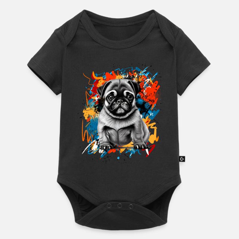 Carlin - Body à manches courtes Premium Bébé - noir