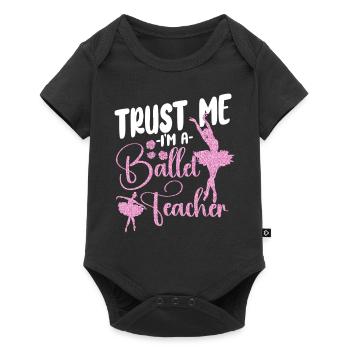 Ballet Danseuse Danse Ballerine - Body à manches courtes Premium Bébé - noir - Devant