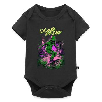 Skateboarder Skateboard Skate Skater - Baby Premium short-sleeve bodysuit - black - Front