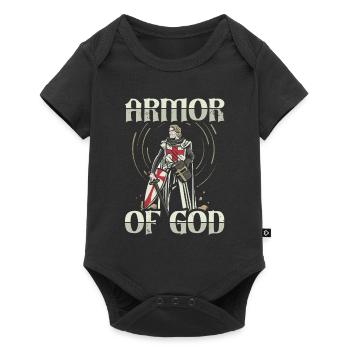 Armor of God Templar Knight Christian Faith - Baby Premium short-sleeve bodysuit - black - Front