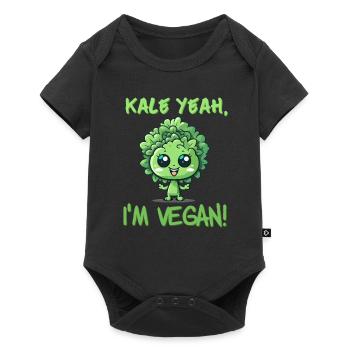 Kale yes I m vegan - kale - Baby Premium short-sleeve bodysuit - black - Front