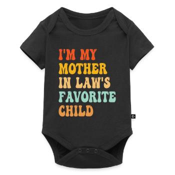 I am my mother-in-law's favorite child - Baby Premium short-sleeve bodysuit - black - Front