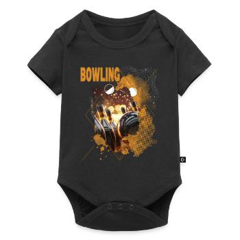 Bowling Bowling Bowling Ball Quilles Joueurs de bowling - Body à manches courtes Premium Bébé - noir - Devant