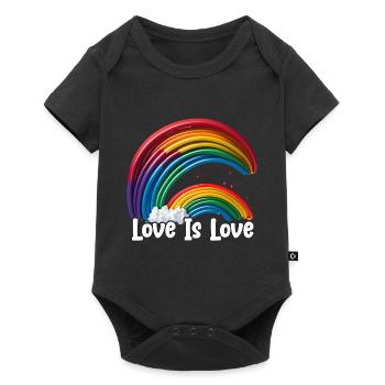 Prideful Skies LGBTQ gay pride Rainbow Love - Baby Premium Kurzarmbody - Schwarz - Vorne