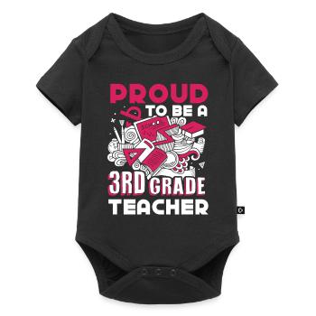 3rd Grade Teacher Proud To Be A 3rd Grade Teacher - Baby Premium short-sleeve bodysuit - black - Front