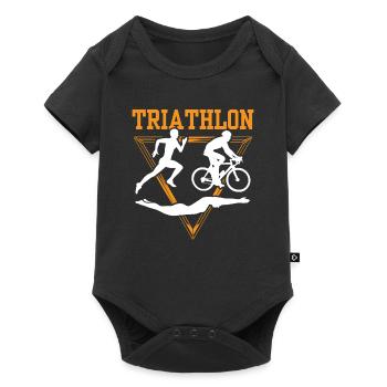 Triathlon Sport Triathlète Triathlète Triathlons - Body à manches courtes Premium Bébé - noir - Devant