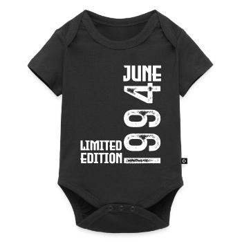 Geschenk Juni 1994 Jubiläum Juni 1994. Juni 1994 - Baby Premium Kurzarmbody - Schwarz - Vorne