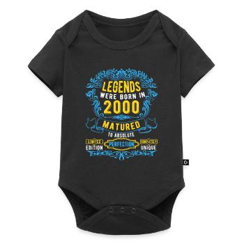 Legends were born in 2000 Birthday - Baby Premium short-sleeve bodysuit - black - Front