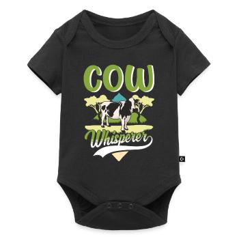 Cow Whisperer Farmer Cattle Breeder Cows - Baby Premium short-sleeve bodysuit - black - Front