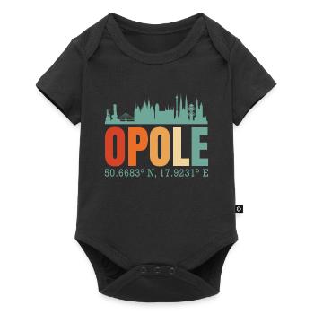 Poland Opole.Skyline - Baby Premium short-sleeve bodysuit - black - Front
