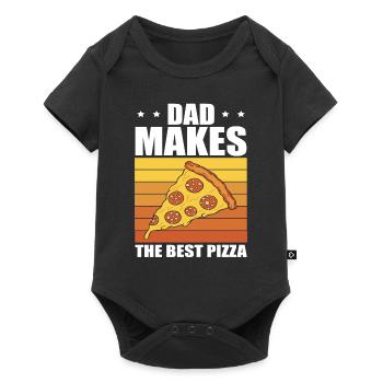 Daddy makes the best pizza lover father's day - Baby Premium short-sleeve bodysuit - black - Front