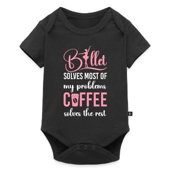 Ballet Dancer Dance Girl Ballerina - Baby Premium Kurzarmbody - Schwarz - Vorne
