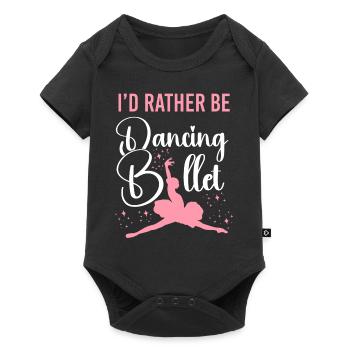 Ballet Dancer Dance Girl Ballerina - Baby Premium Kurzarmbody - Schwarz - Vorne